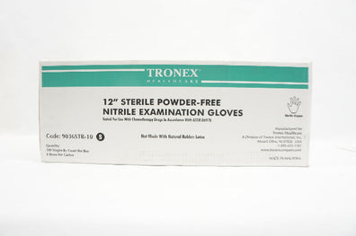 Tronex 9036STR-10 Powder Free Nitrile Examination Gloves Small 12in - Box of 400